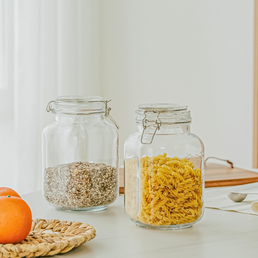 Food Storage Canister - 67 oz Glass Airtight Food Storage