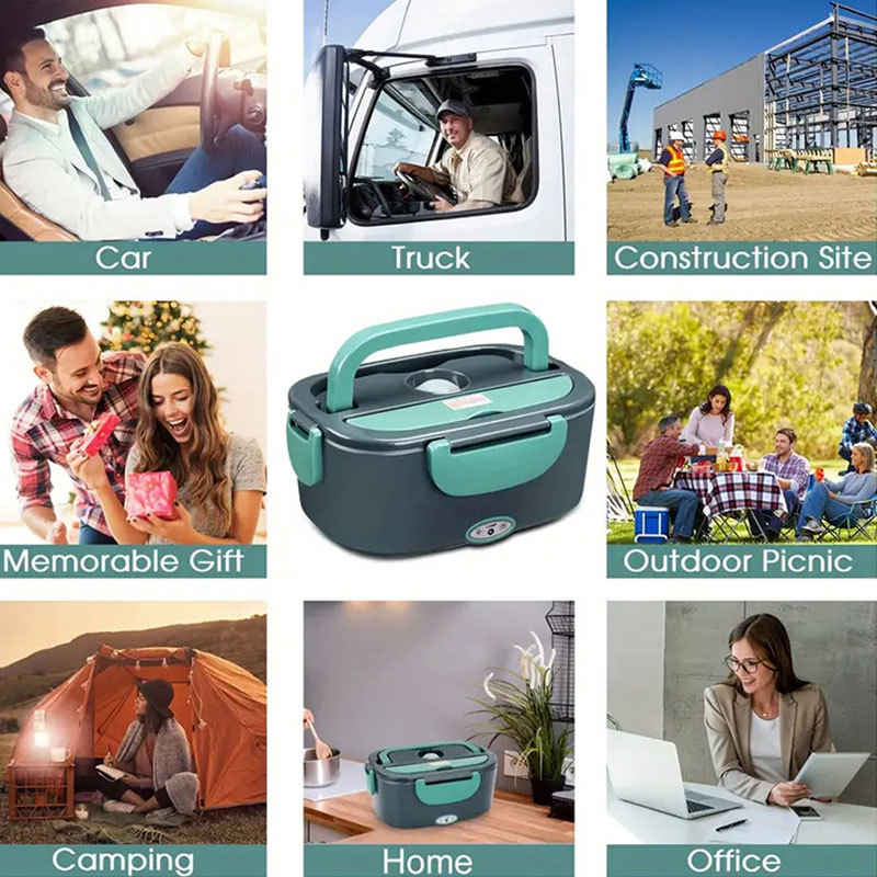 Portable Food Warmer - 100W Electric Heating Lunch Box, 1.5L