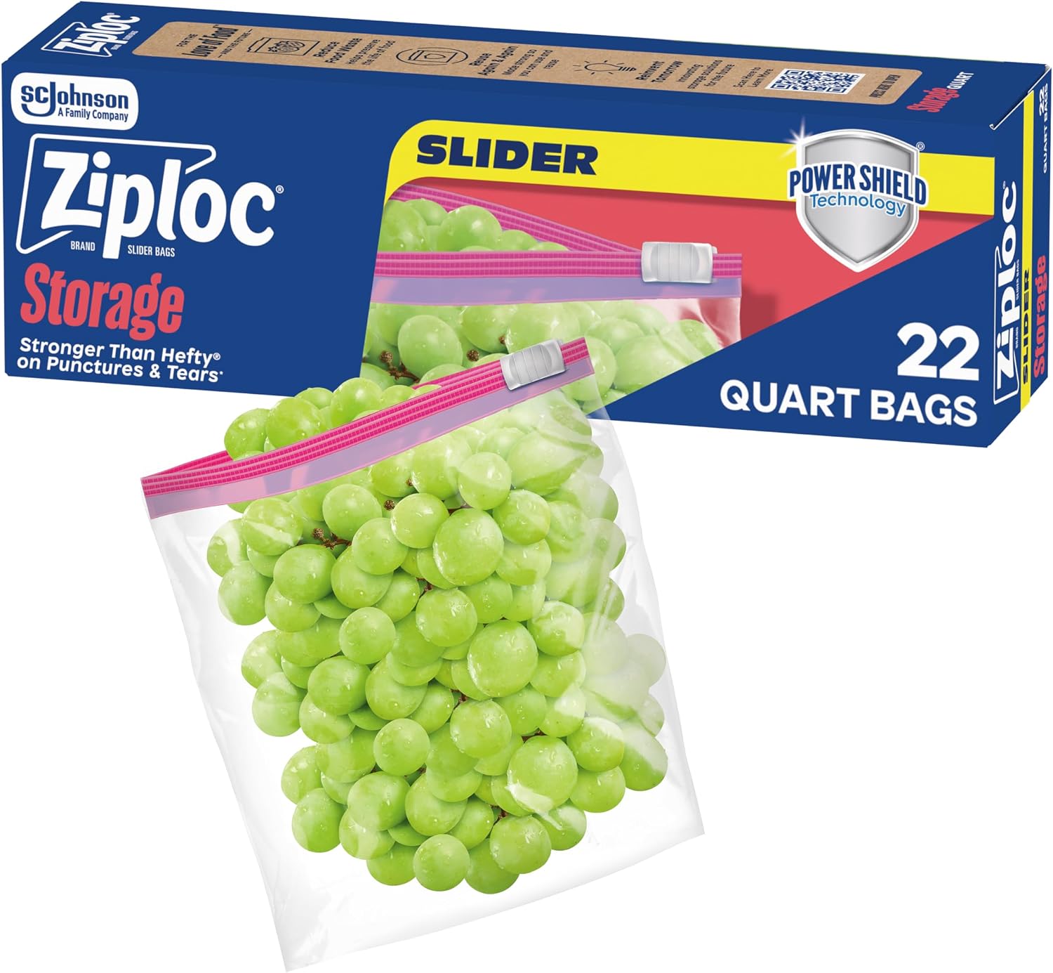 Food Storage Ziploc Bags - Ziploc Quart Food Storage Slider Bags,