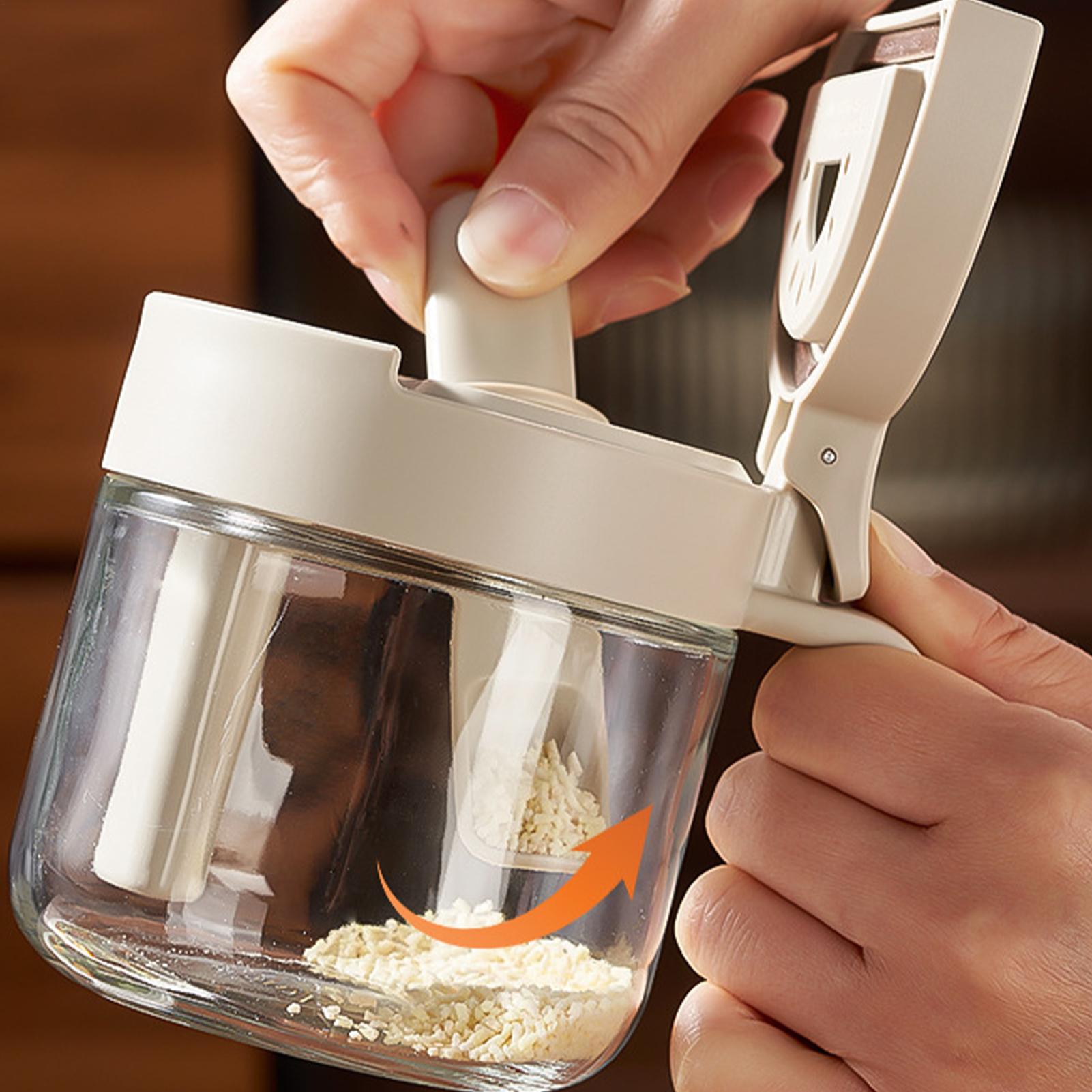 Food Storage Utensils - Seasoning Bottles with Spoon Condiment Glass