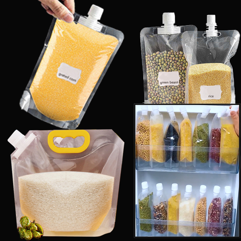 Food Storage No Plastic - 5/10pcs Stand Up Grain Seal Bag