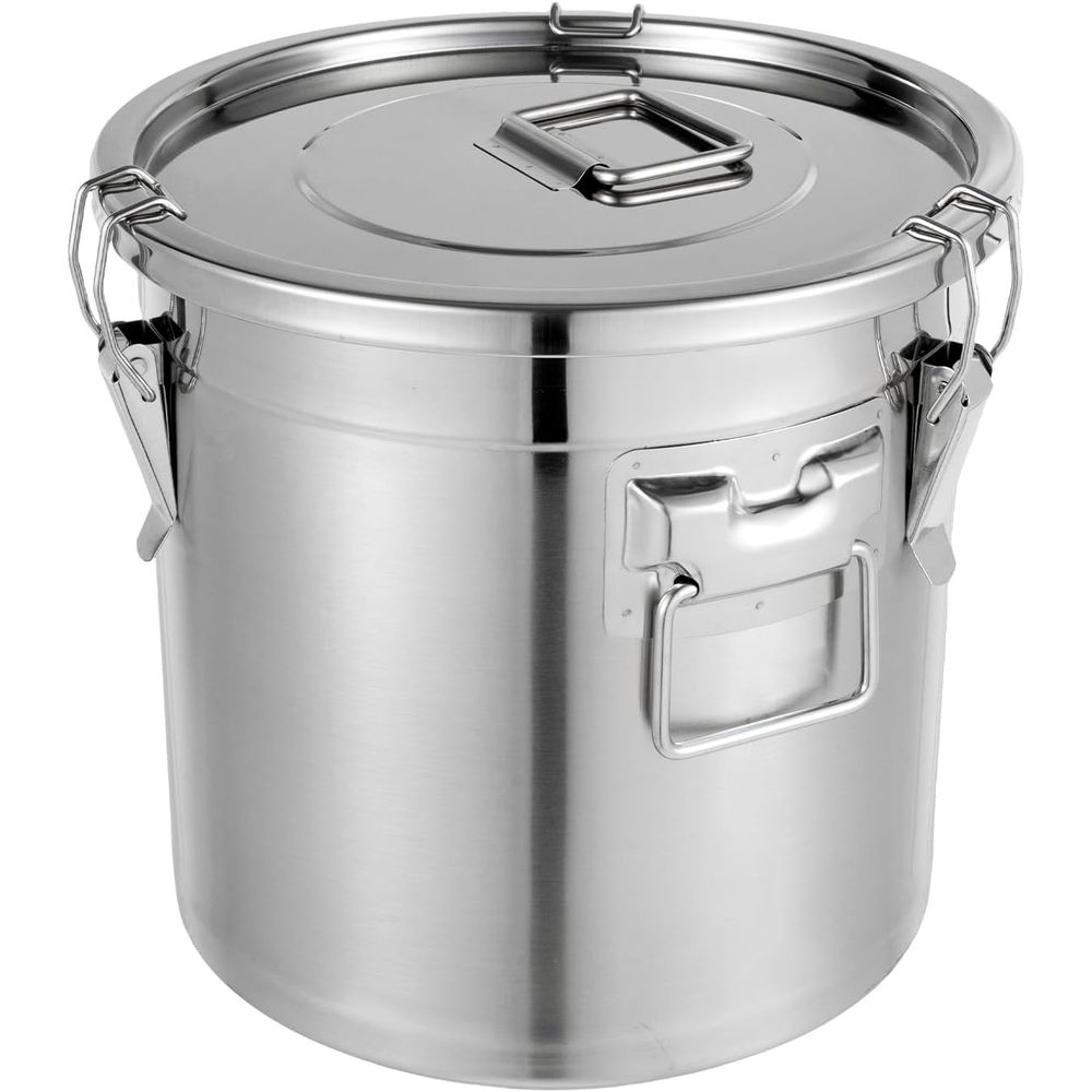 Food Storage Canister - 21L Stainless Steel Airtight Canister with