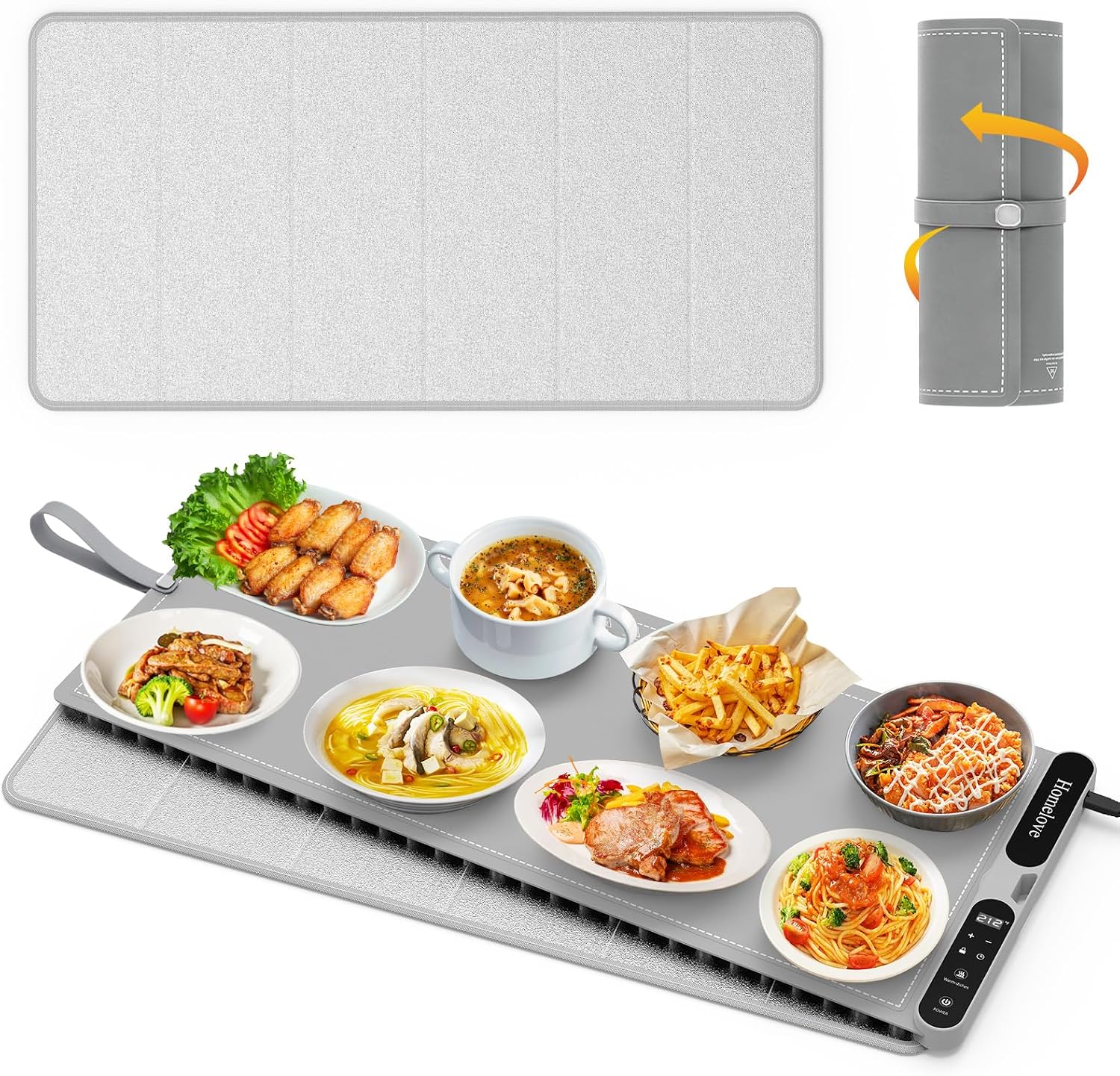 Portable Food Warmer - Electric Warming Tray with 7 Temp
