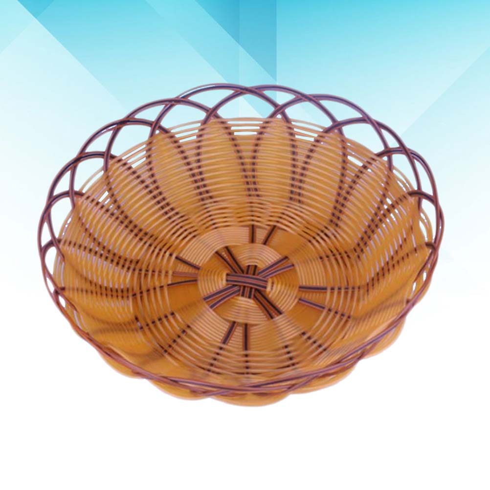 Food Storage And Organizer - 1Pcs Food Basket Simulated Rattan Storage
