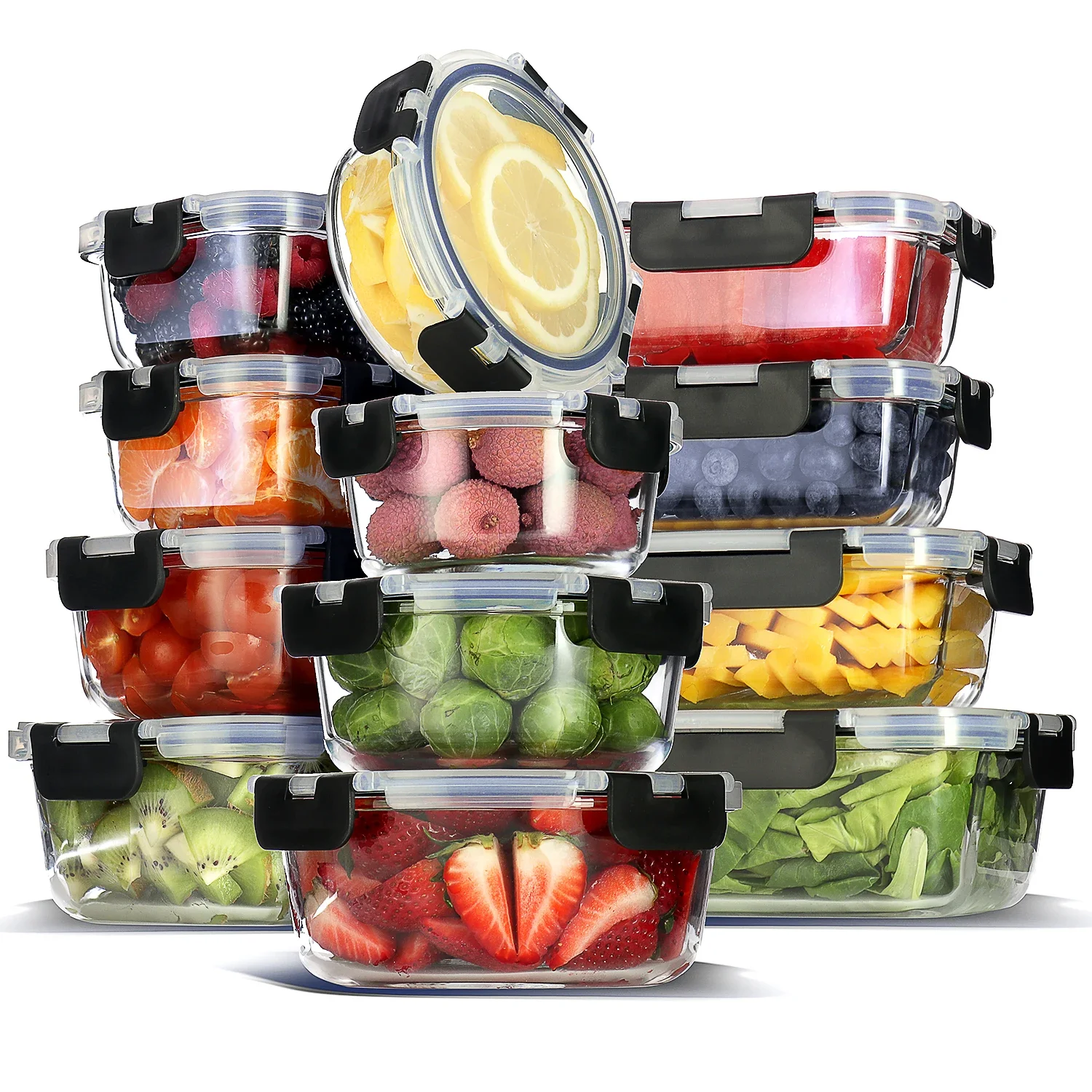 Food Storage Freezer - Glass Food Storage Containers with Lids,