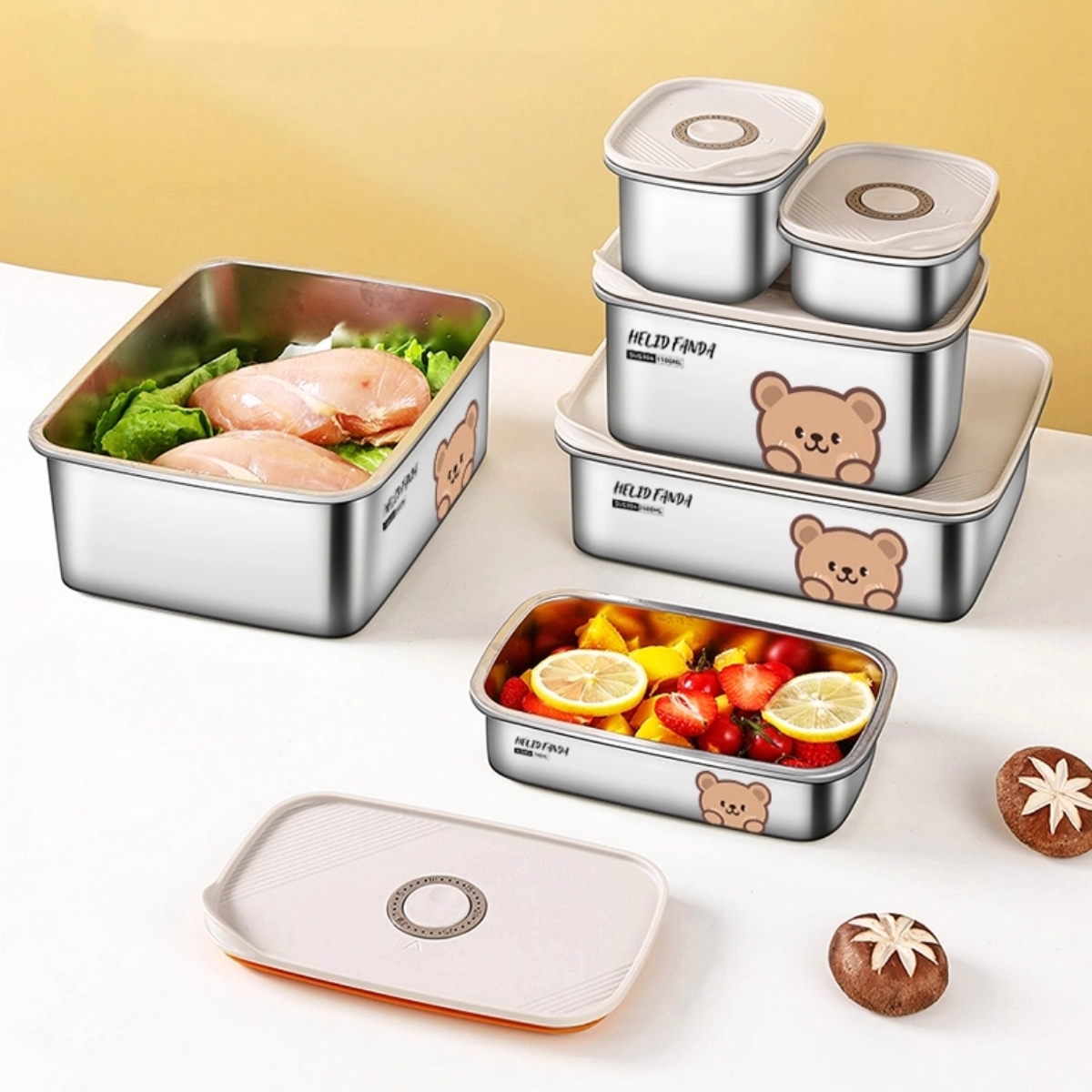 Xxl Food Storage Container - 304 Stainless Steel Food Storage Box