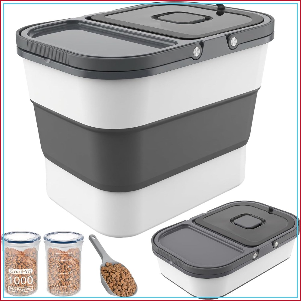Food Storage Small - 35lbs Collapsible Dog Food Container with