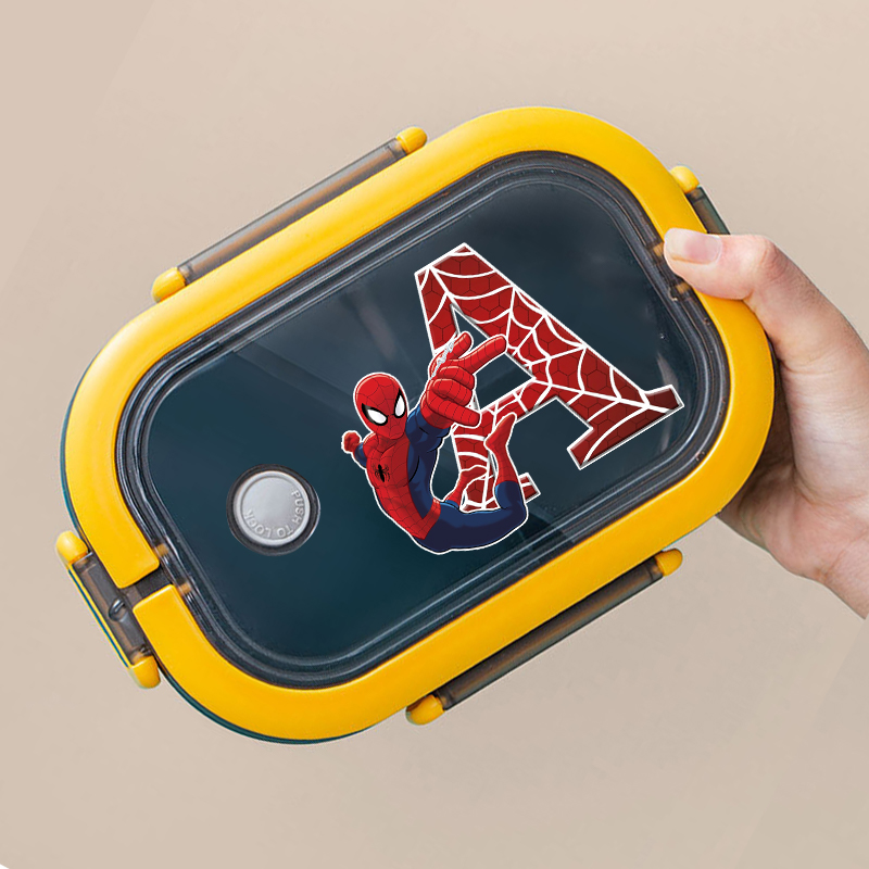 Xxl Food Storage Container - Spiderman Lunch Box Cartoon Letter A-Z