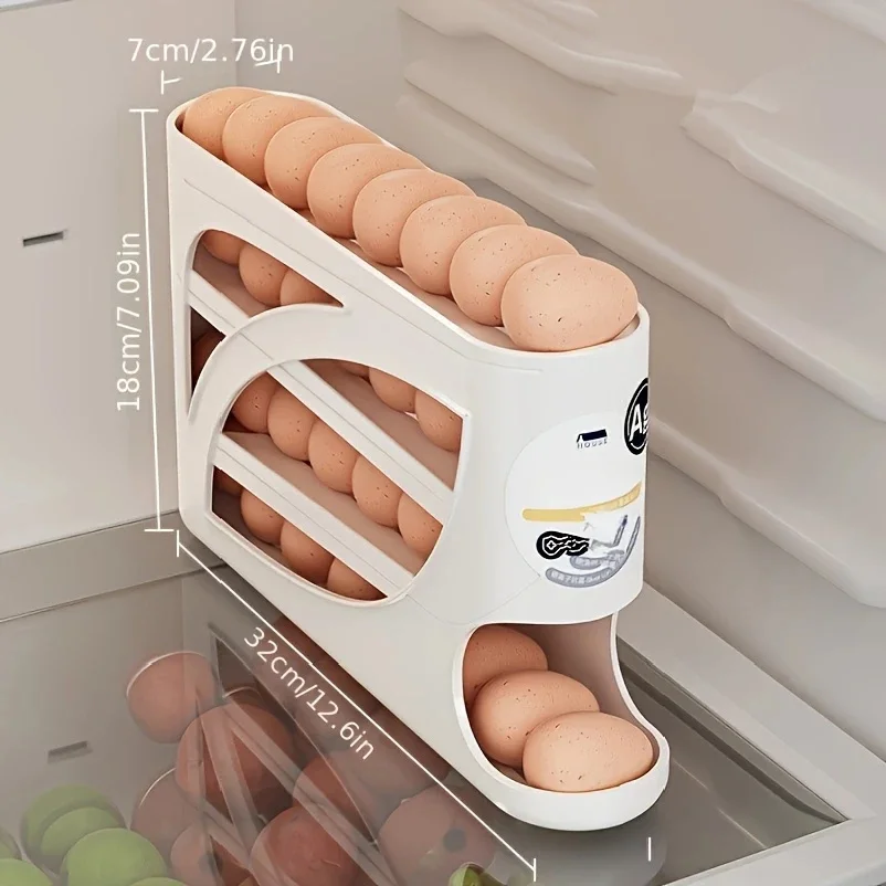 3-Tier Rolling Egg Storage Con - Xxl Food Storage Container ulasan dan harga