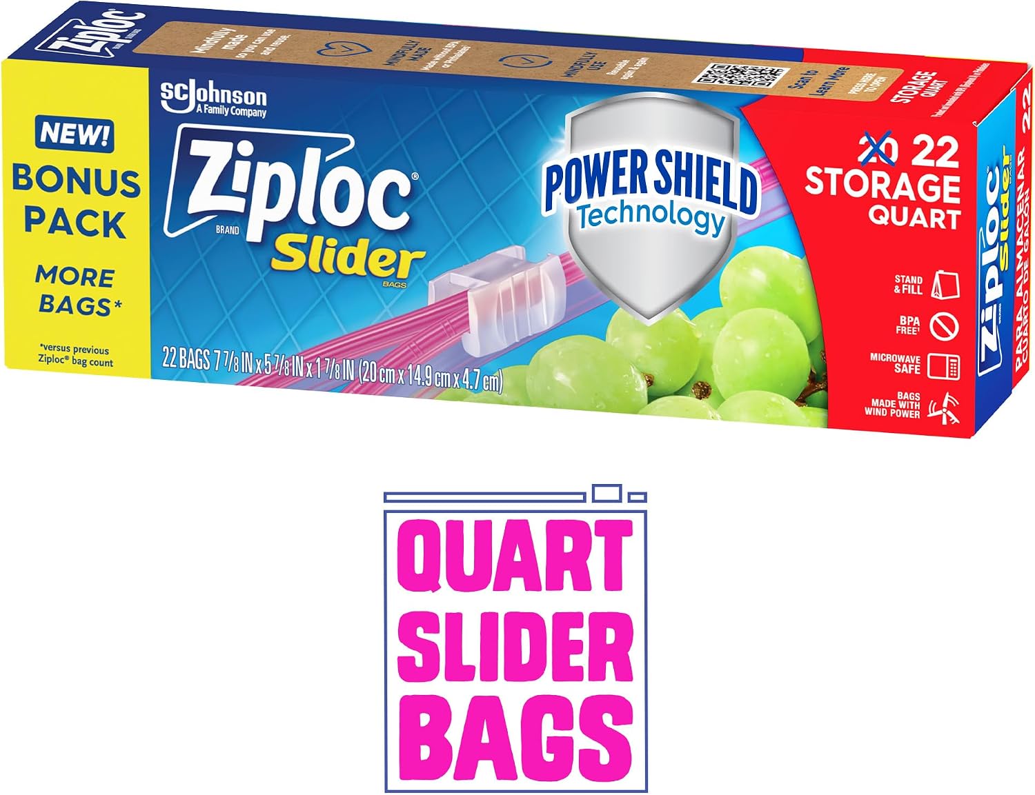 Ziploc Quart Food Storage Slid - Food Storage Ziploc Bags ulasan dan harga