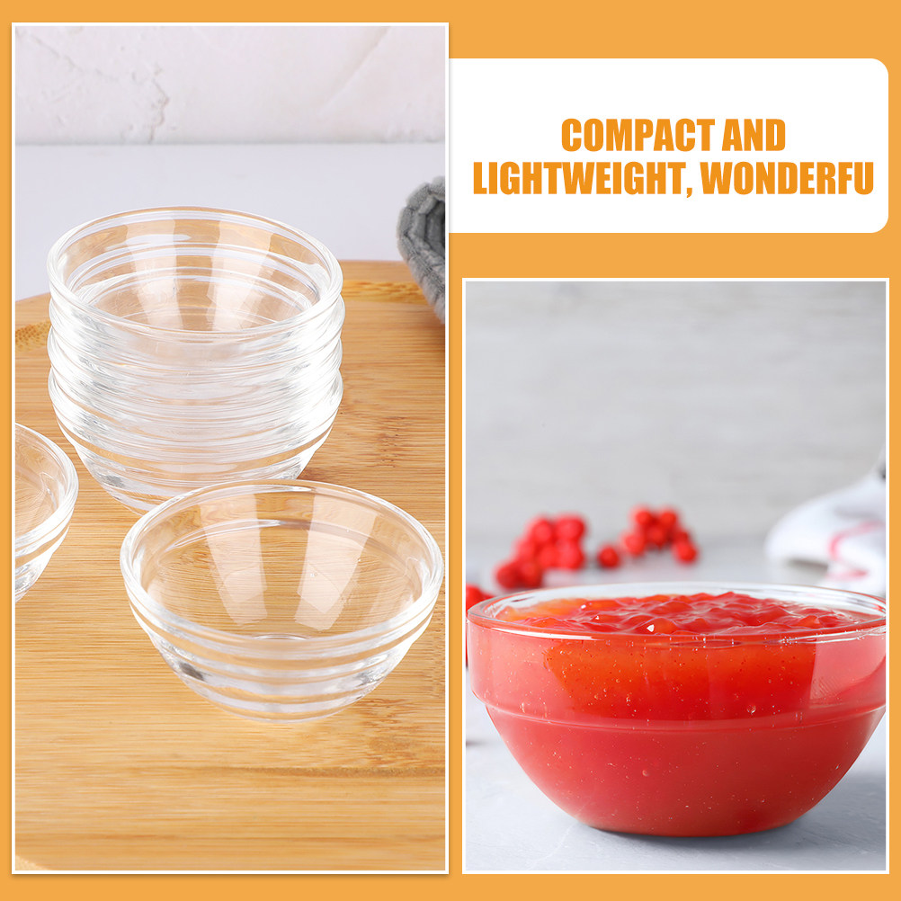 3Pcs Small Glass Bowls Set Cle - Food Storage Glass Set ulasan dan harga