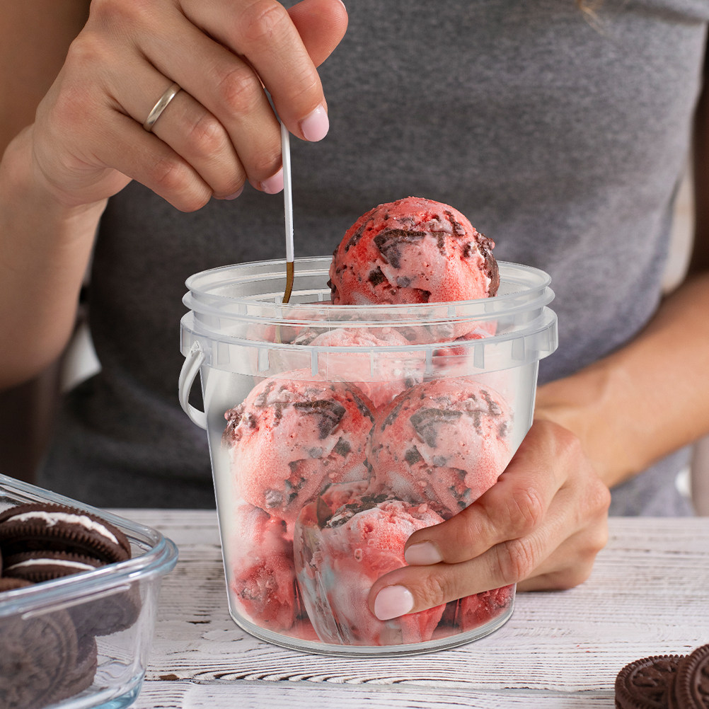 Ice Cream Buckets with Lids Co - Food Storage Freezer ulasan dan harga