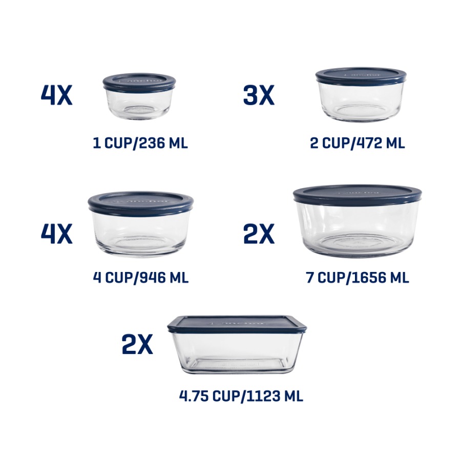 Glass Food Storage Containers  - Food Storage Glass Set ulasan dan harga