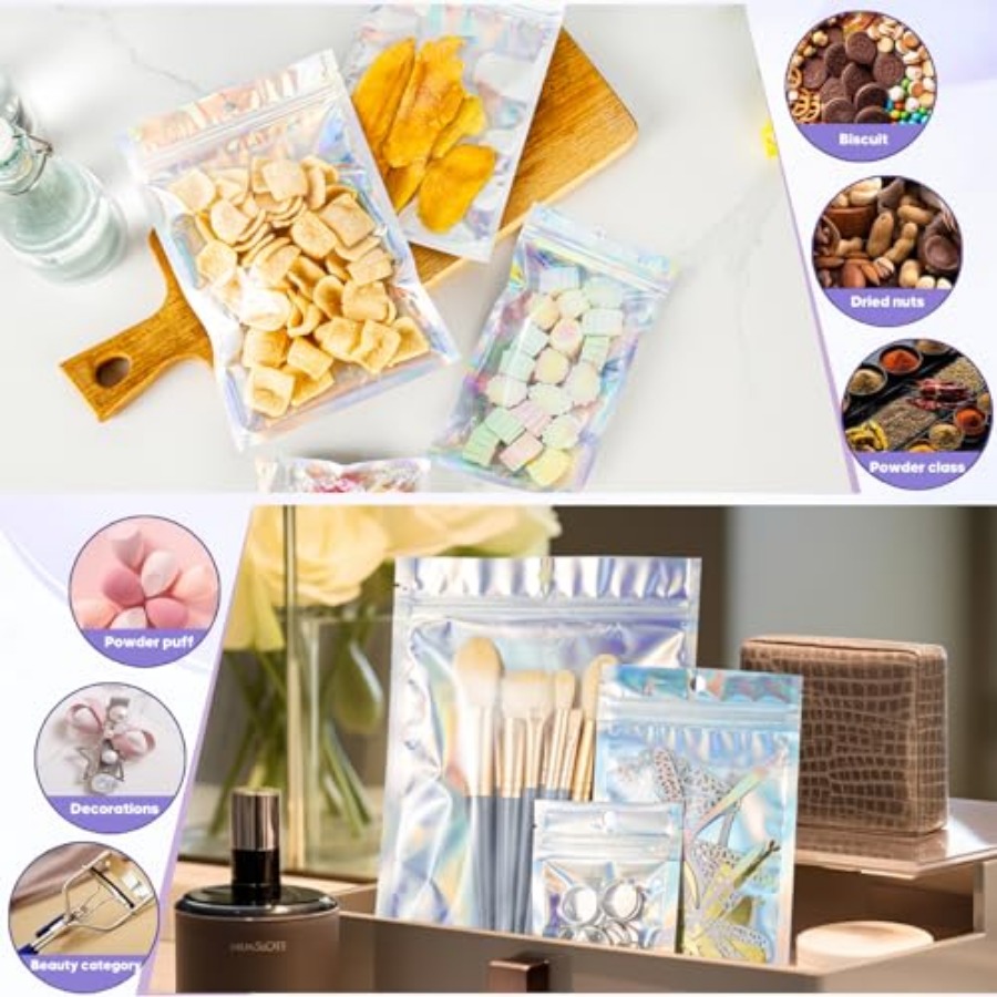 00Pcs Holographic Resealable B - Food Storage Small ulasan dan harga