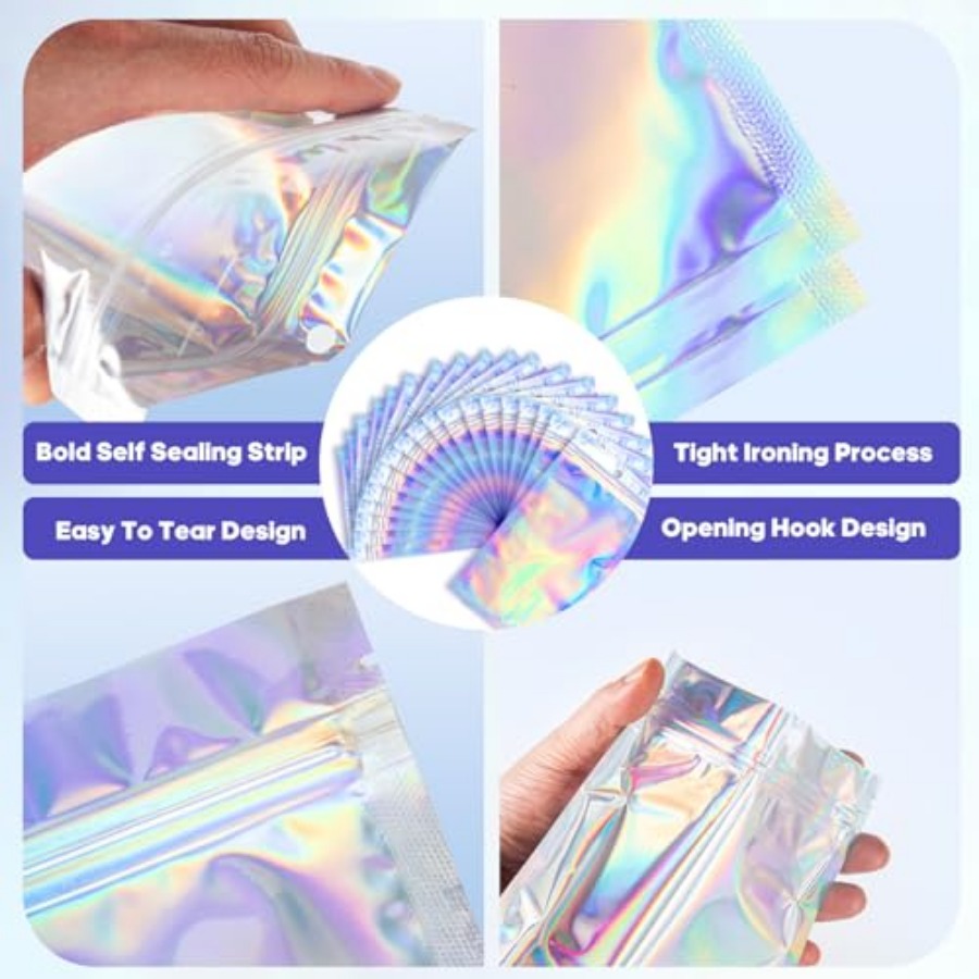 00Pcs Holographic Resealable B - Food Storage Small ulasan dan harga