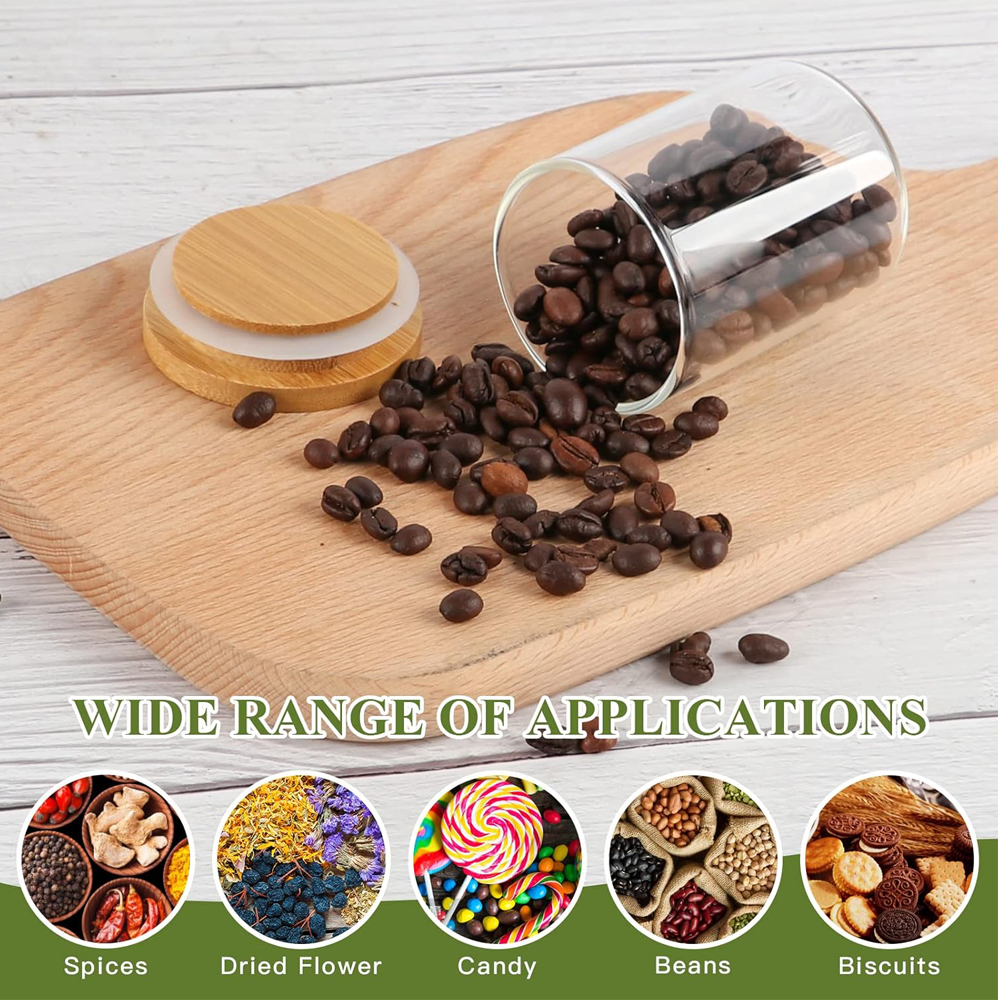 4oz Glass Spice Jars with Bamb - Food Storage Drums ulasan dan harga