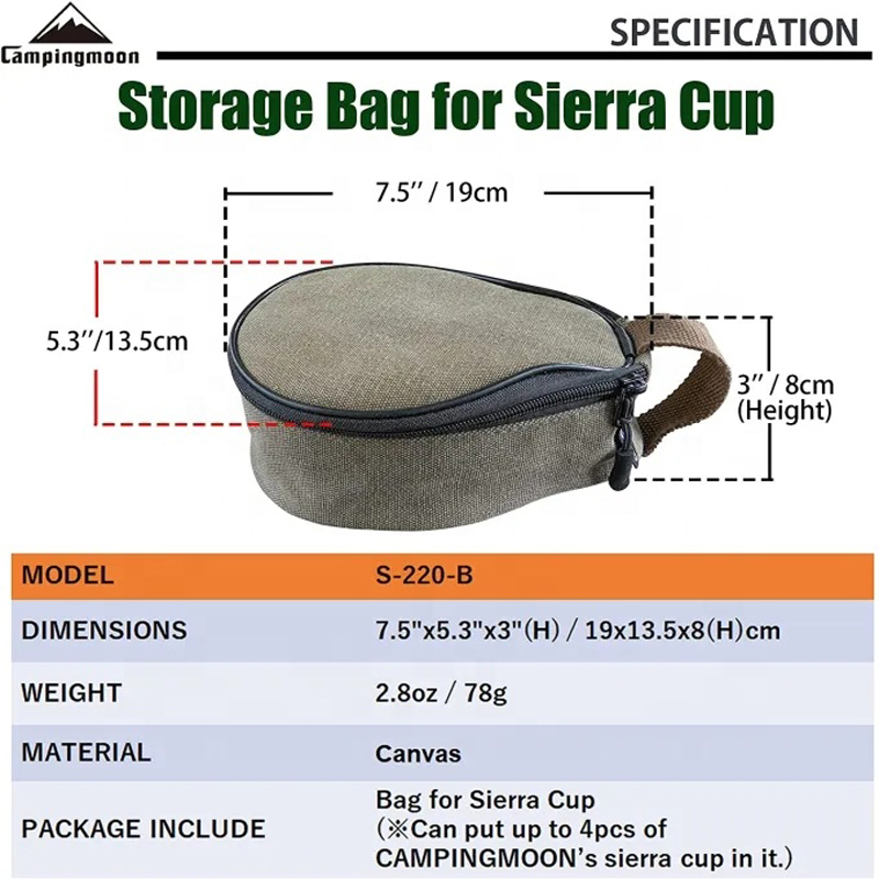 CAMPINGMOON S220-B Canvas Mini - Food Storage And Organizer ulasan dan harga