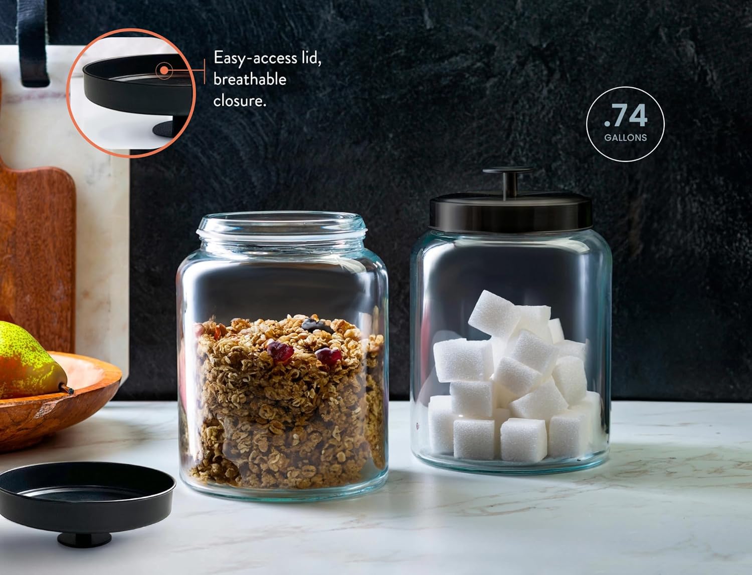 Glass Kitchen Canister Set, Fo - Food Storage Glass Set ulasan dan harga