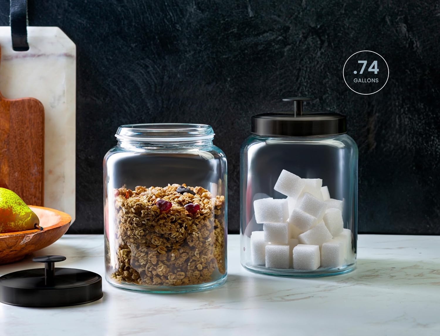 Glass Kitchen Canister Set, Fo - Food Storage Glass Set ulasan dan harga
