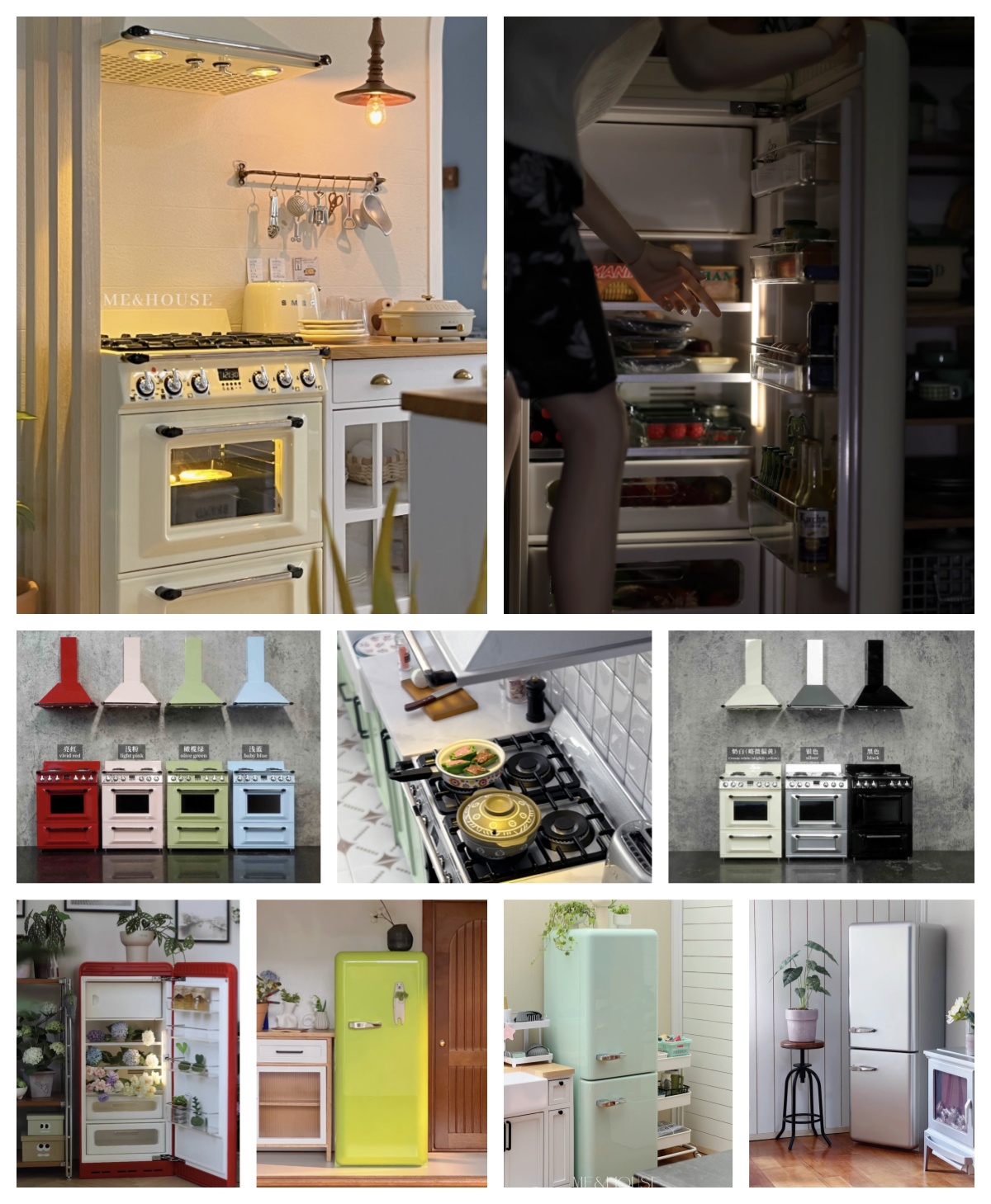 1/6 Modern Miniature Kitchen F - Food Storage Small ulasan dan harga