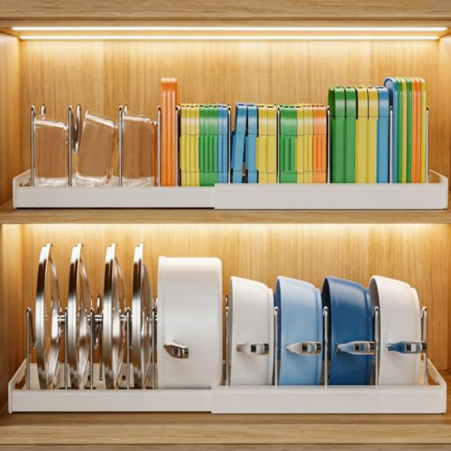 Pots and Pans Organizer for Un - Food Storage And Organizer ulasan dan harga