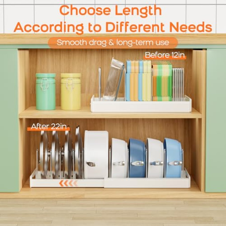 Pots and Pans Organizer for Un - Food Storage And Organizer ulasan dan harga