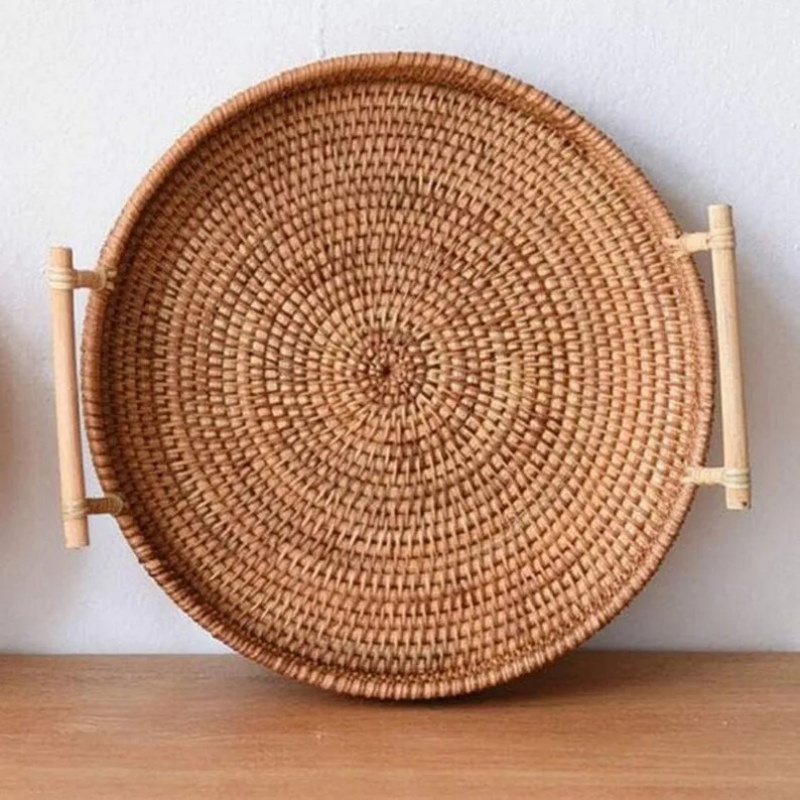 Handwoven Rattan Tray & Food S - Food Storage In Plants ulasan dan harga