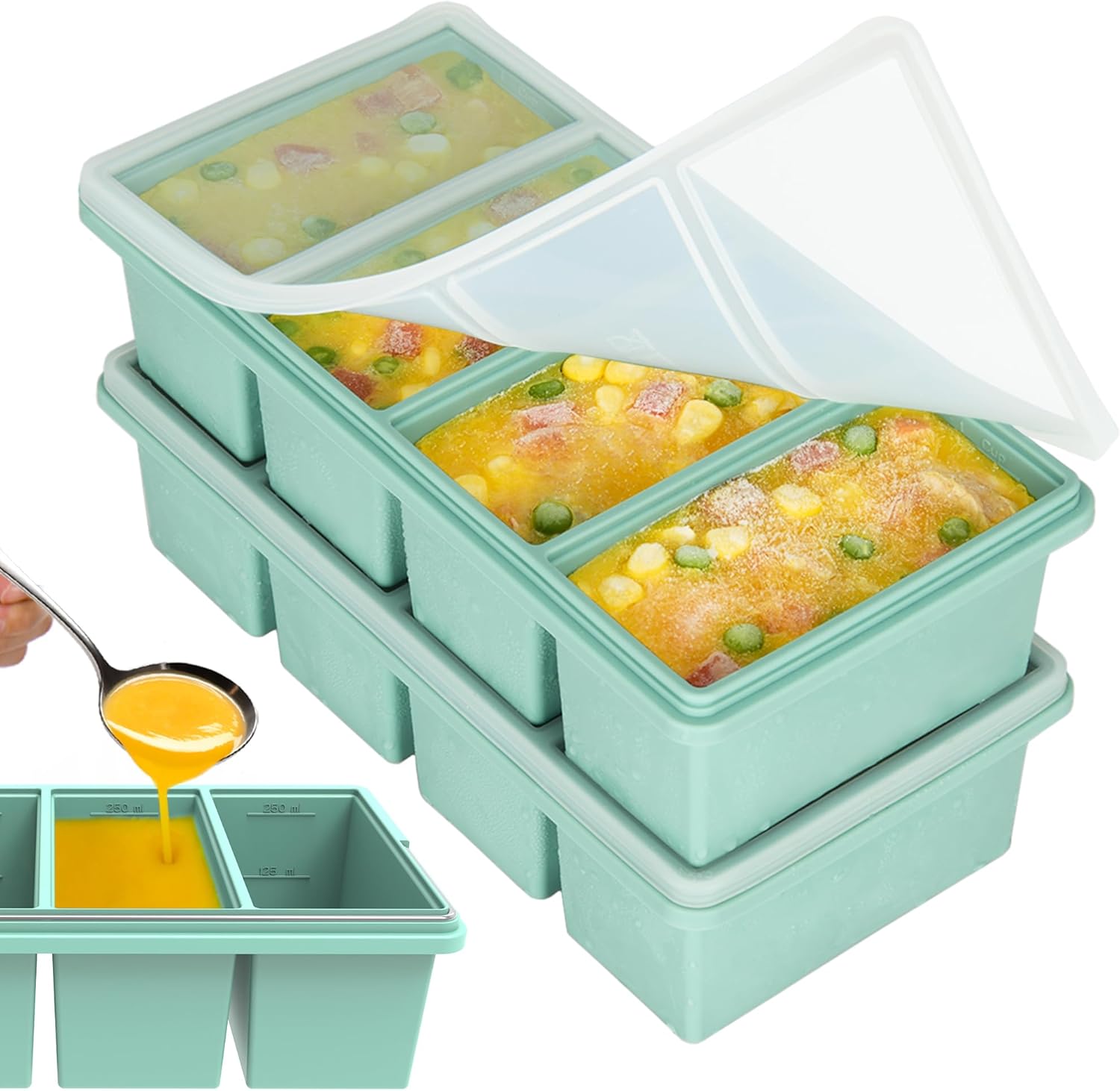 Silicone Ice Tray Mold 250ml 5 - Xxl Food Storage Container ulasan dan harga