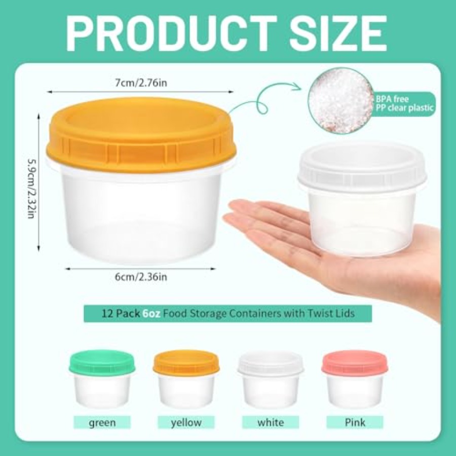 12 Pack Freezer Containers wit - Food Storage Freezer ulasan dan harga