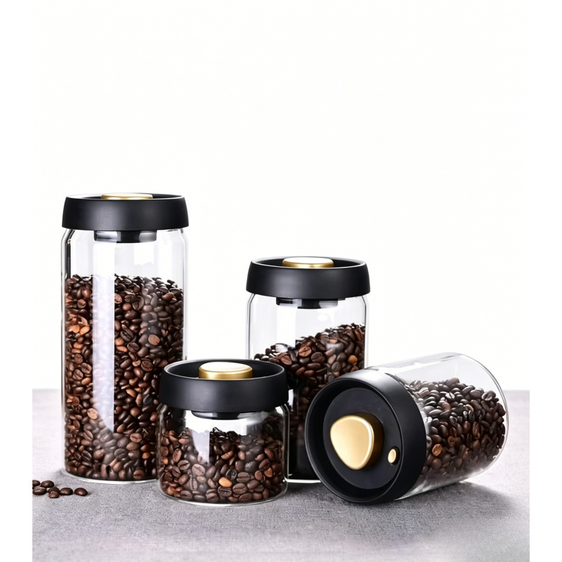 Vacuum Sealed Glass Coffee Bea - Food Storage For Long Term ulasan dan harga