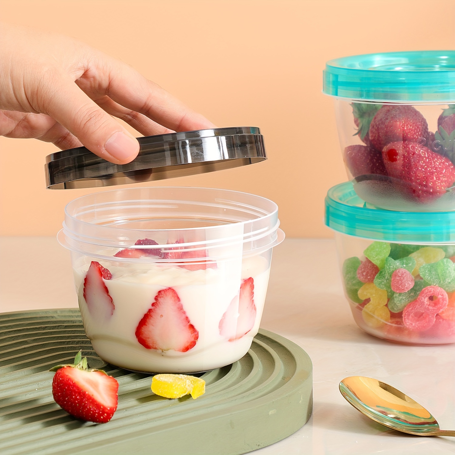 2 Transparent Sealed Food Stor - Food Storage Containers Plastic Box ulasan dan harga