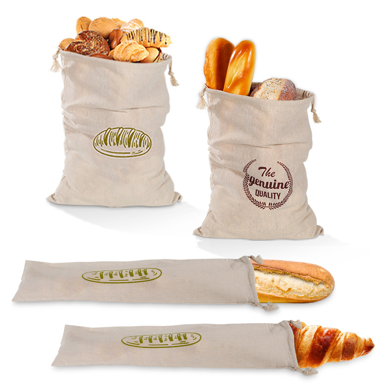 Linen Bread Bag Reusable Bags  - Food Storage In Plants ulasan dan harga