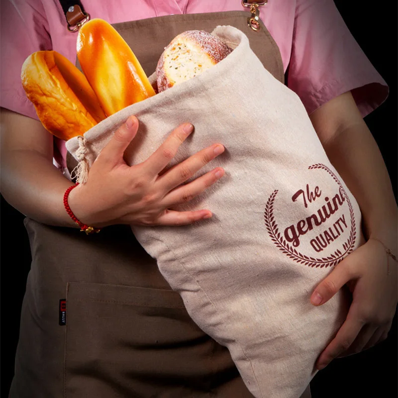 Linen Bread Bag Reusable Bags  - Food Storage In Plants ulasan dan harga