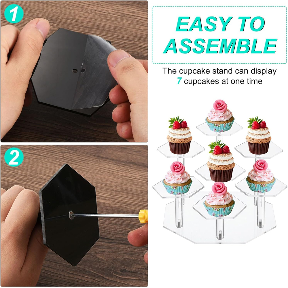 7 Tier Acrylic Display Stand W - Food Storage Small ulasan dan harga