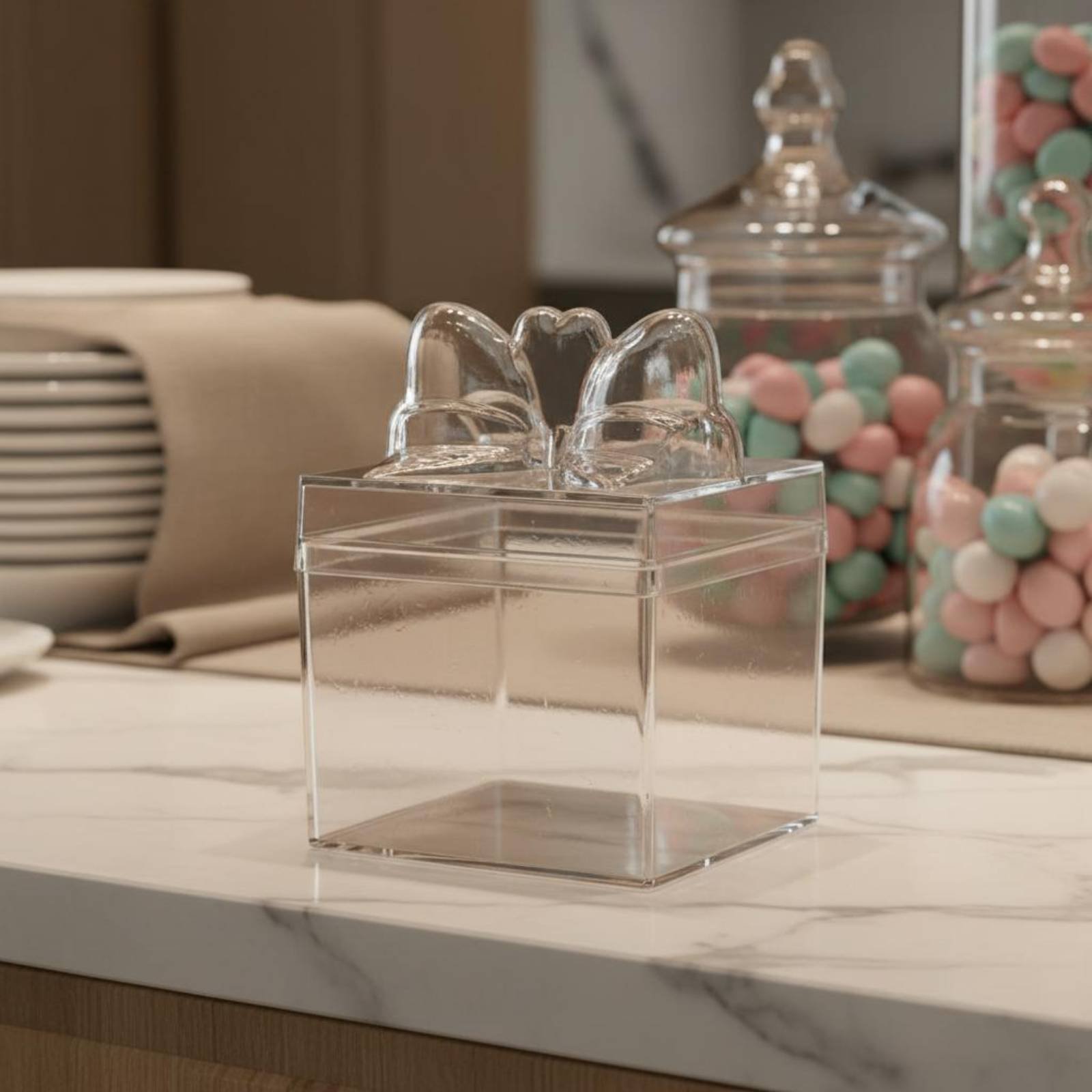 Clear Plastic Candy Box with R - Food Storage And Container ulasan dan harga