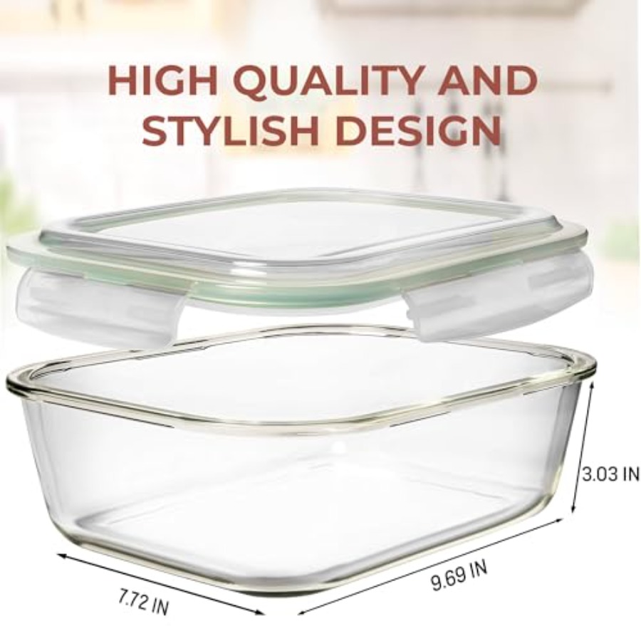 10 Cups/ 80 Oz 4 Pc Set of 2 G - Food Storage Glass Set ulasan dan harga