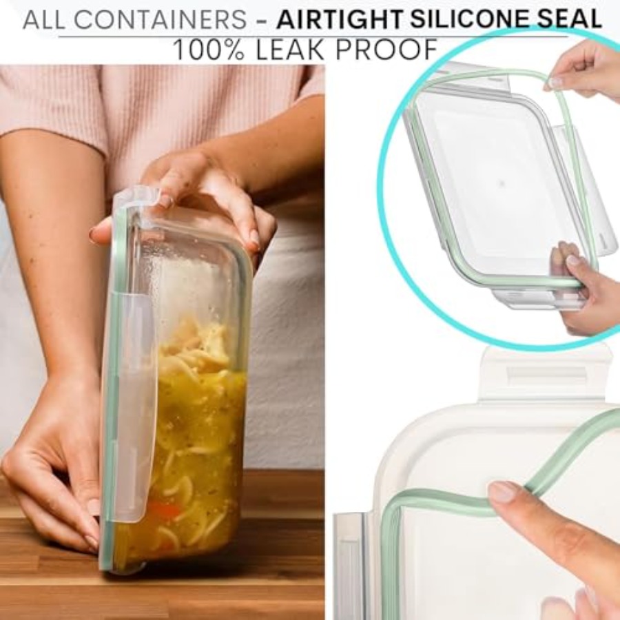 10 Cups/ 80 Oz 4 Pc Set of 2 G - Food Storage Glass Set ulasan dan harga