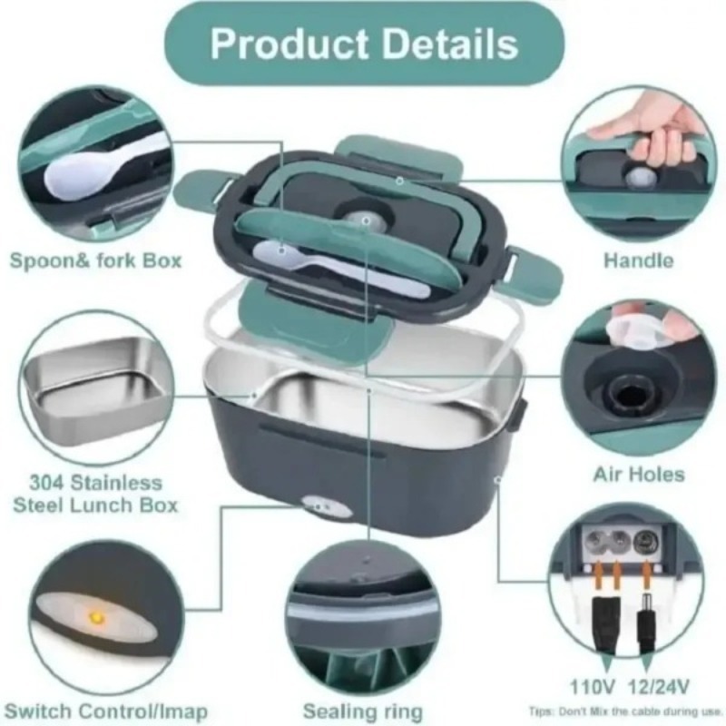 1.5L Electric Lunch Box Food W - Portable Food Warmer ulasan dan harga