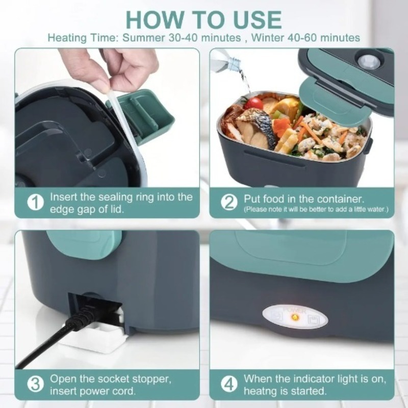 1.5L Electric Lunch Box Food W - Portable Food Warmer ulasan dan harga