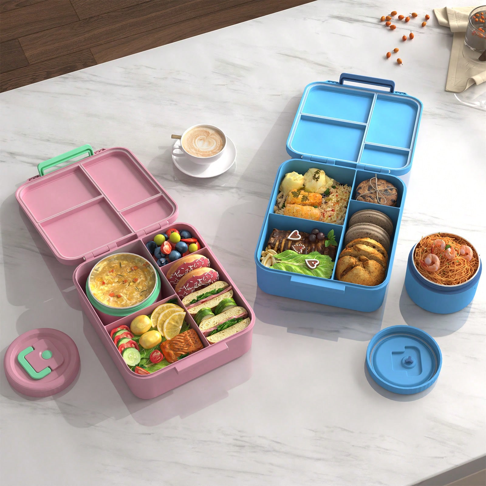 Kids Bento Lunch Box with 4 Co - Food Storage Baby ulasan dan harga