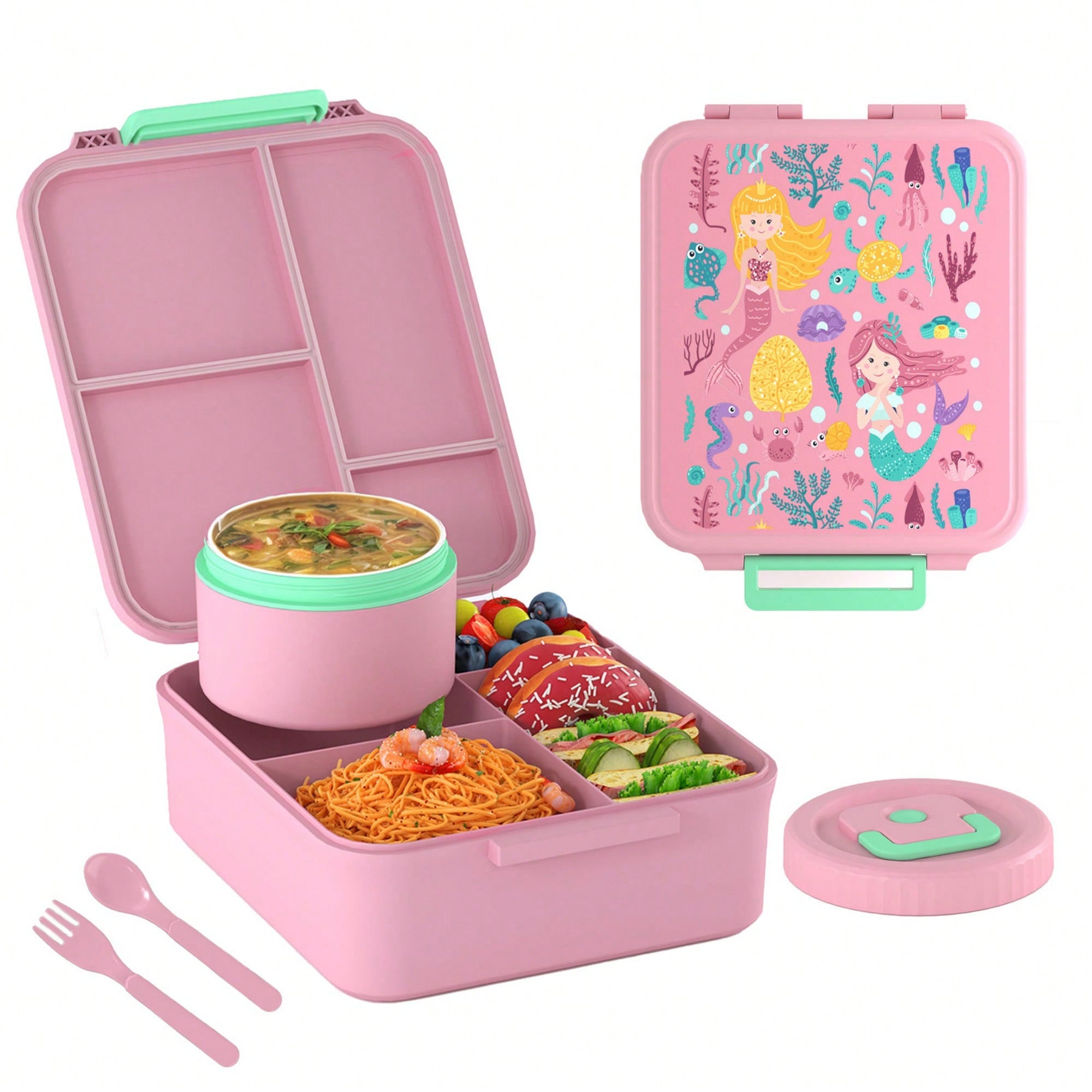 Kids Bento Lunch Box with 4 Co - Food Storage Baby ulasan dan harga