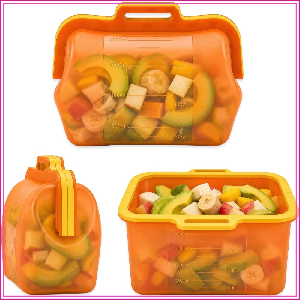 Reusable Silicone Food Storage - Food Storage Bags Reusable ulasan dan harga
