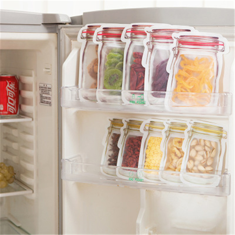 Reusable Mason Jar Zipper Bags - Food Storage Ziploc Bags ulasan dan harga