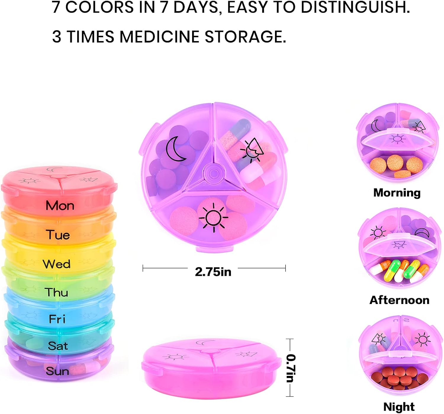 Weekly Pill Organizer 3 Times  - Xxl Food Storage Container ulasan dan harga