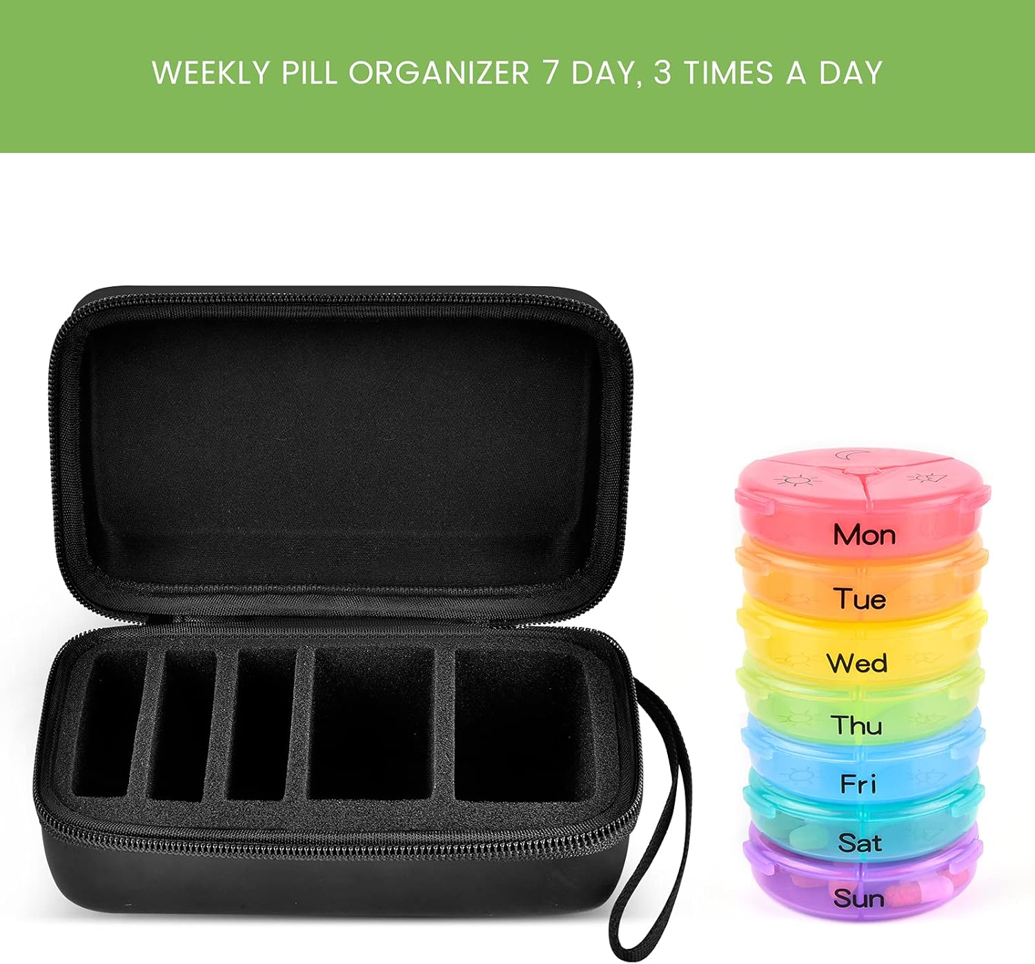Weekly Pill Organizer 3 Times  - Xxl Food Storage Container ulasan dan harga