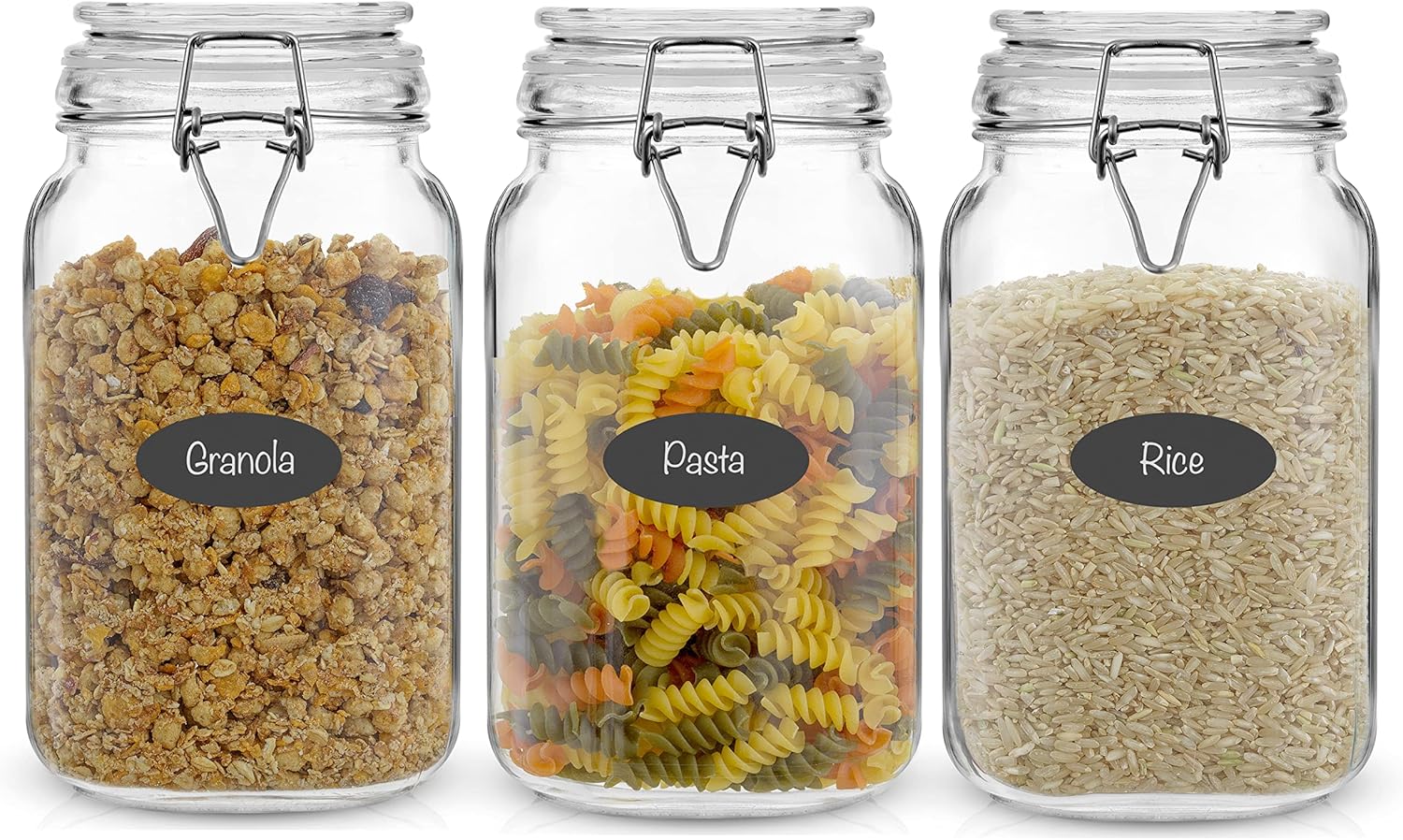 Airtight Glass Jars with Lids  - Food Storage Glass Set ulasan dan harga
