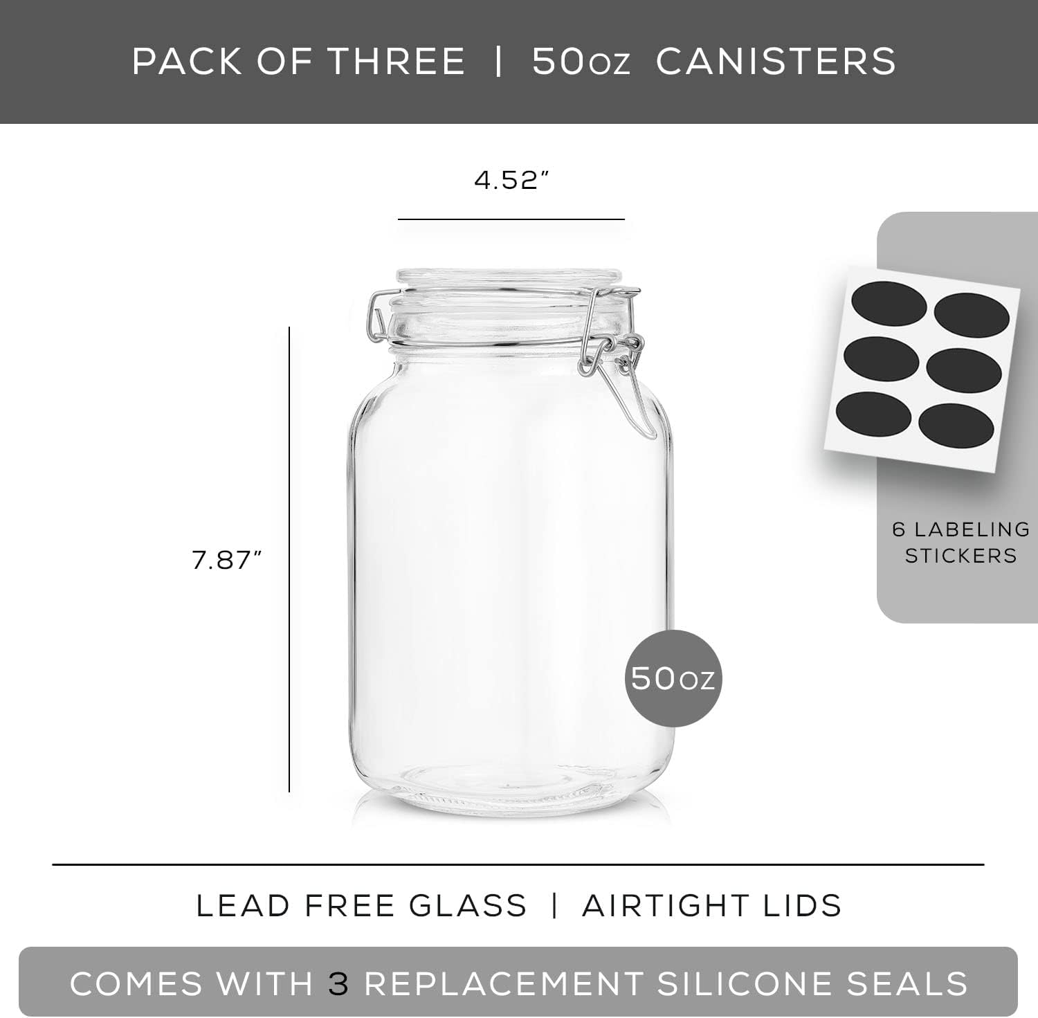 Airtight Glass Jars with Lids  - Food Storage Glass Set ulasan dan harga