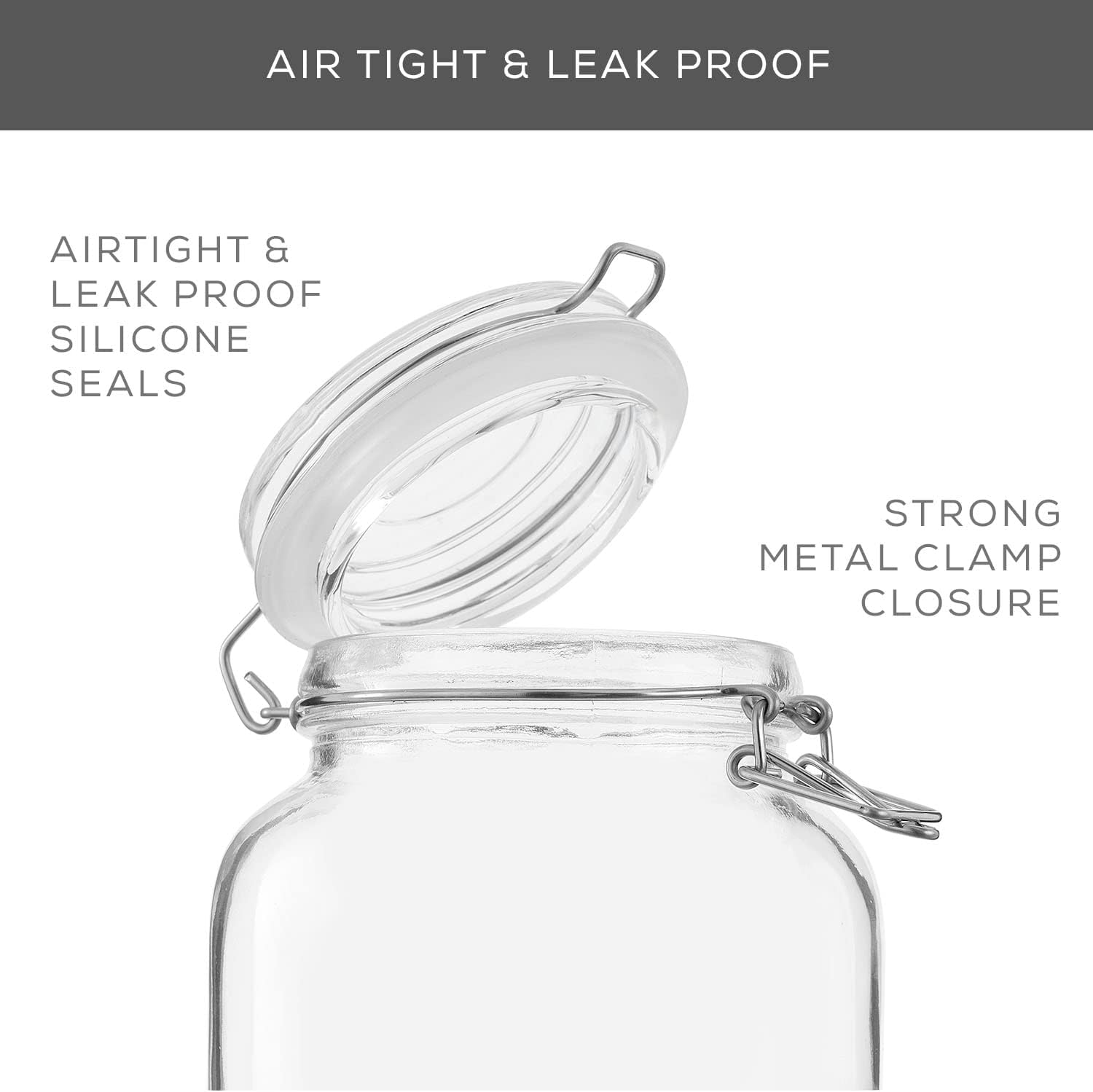 Airtight Glass Jars with Lids  - Food Storage Glass Set ulasan dan harga