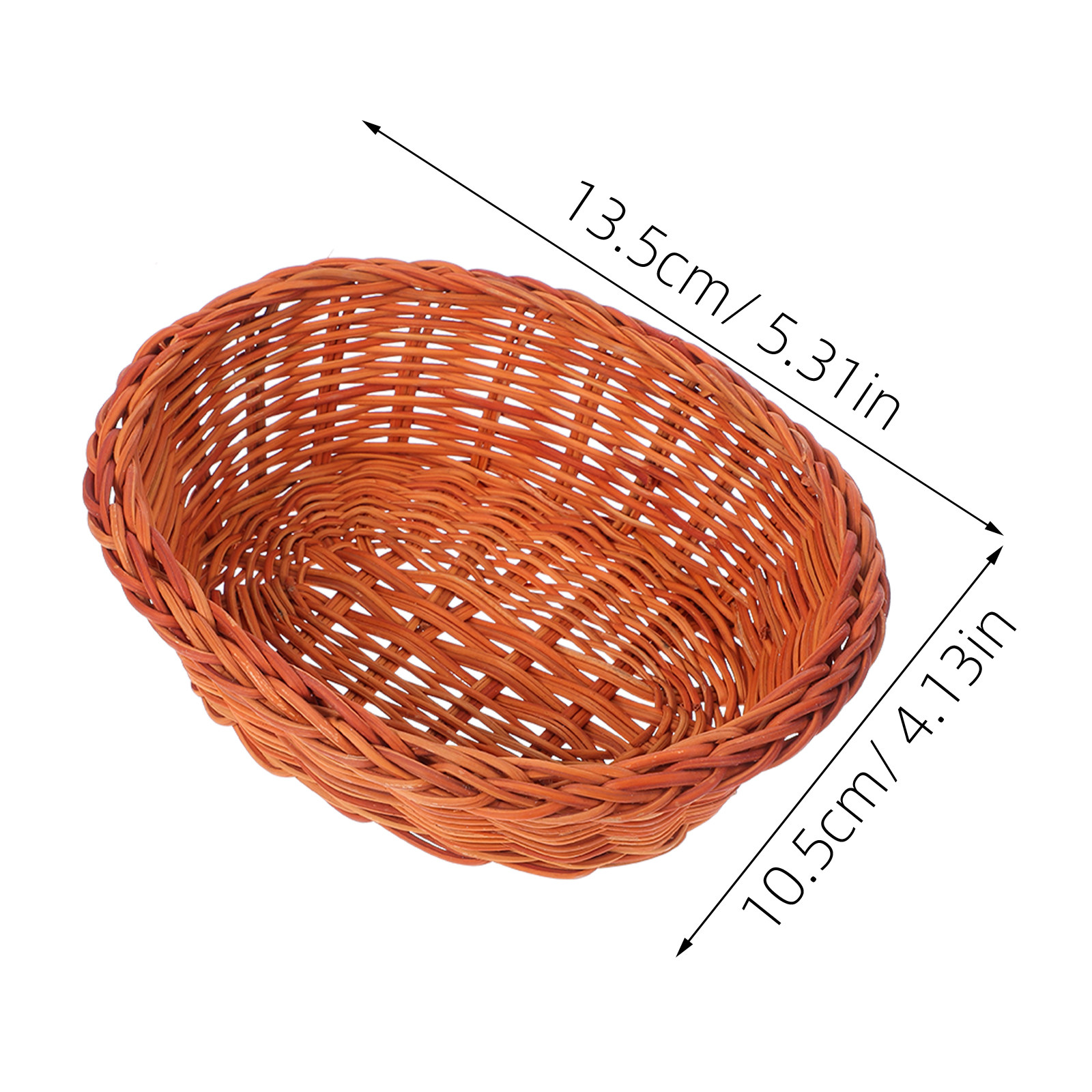 10Pcs Rattan Bread Basket Smal - Food Storage Small ulasan dan harga