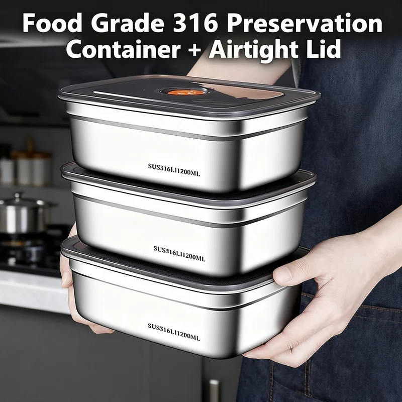 Large Capacity Stainless Steel - Xxl Food Storage Container ulasan dan harga